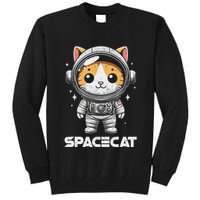 Spacecat Astronaut Cat Kitten Spaceman Cosmonaut Distressed Tall Sweatshirt