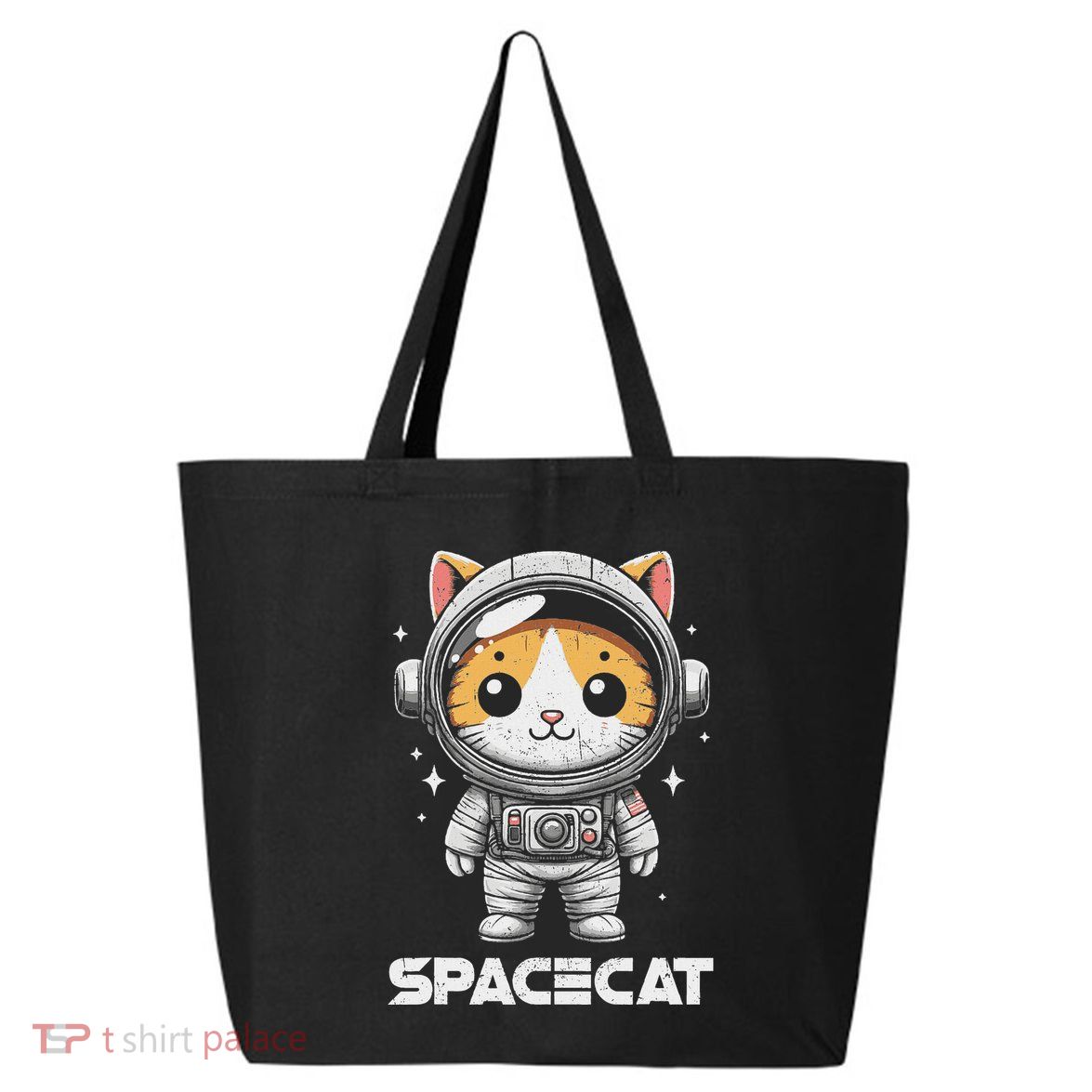 Spacecat Astronaut Cat Kitten Spaceman Cosmonaut Distressed 25L Jumbo Tote