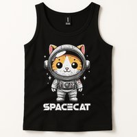 Spacecat Astronaut Cat Kitten Spaceman Cosmonaut Distressed Tank Top