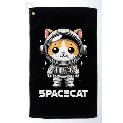 Spacecat Astronaut Cat Kitten Spaceman Cosmonaut Distressed Golf Towel