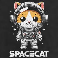 Spacecat Astronaut Cat Kitten Spaceman Cosmonaut Distressed Golf Towel