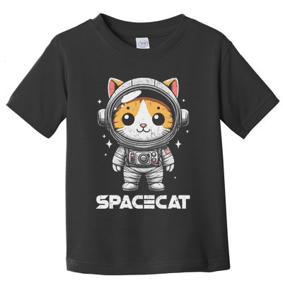 Spacecat Astronaut Cat Kitten Spaceman Cosmonaut Distressed Toddler T-Shirt