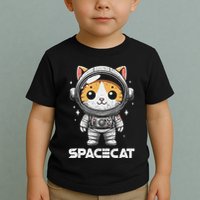 Spacecat Astronaut Cat Kitten Spaceman Cosmonaut Distressed Toddler T-Shirt