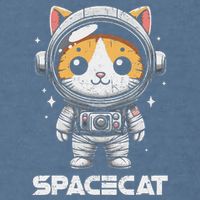 Spacecat Astronaut Cat Kitten Spaceman Cosmonaut Distressed Garment-Dyed Sweatshirt
