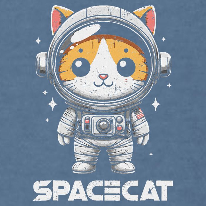Spacecat Astronaut Cat Kitten Spaceman Cosmonaut Distressed Garment-Dyed Sweatshirt