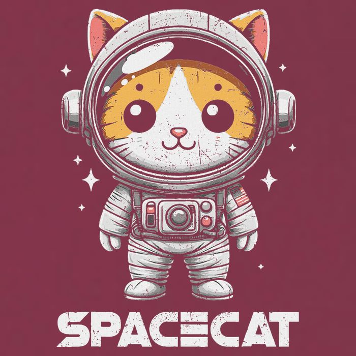 Spacecat Astronaut Cat Kitten Spaceman Cosmonaut Distressed 16oz Travel Tumbler