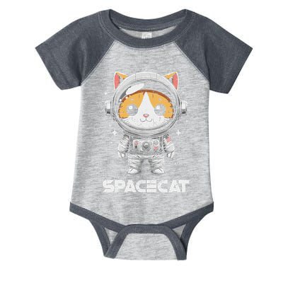 Spacecat Astronaut Cat Kitten Spaceman Cosmonaut Distressed Infant Baby Jersey Bodysuit