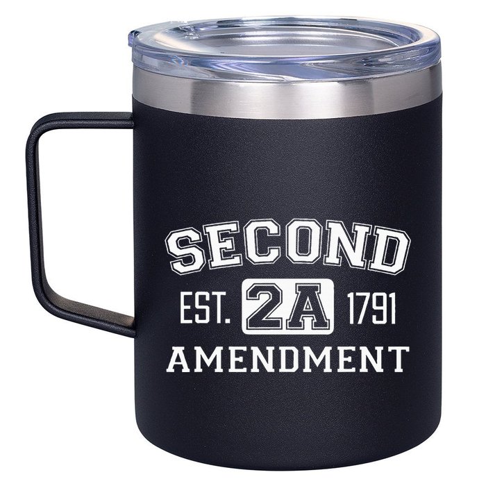 Second Amendment College University Style 12oz Stainless Steel Coffee Mug