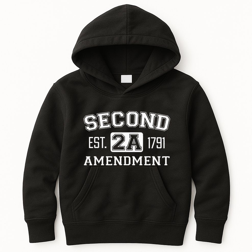 Second Amendment College University Style Kids Hoodie