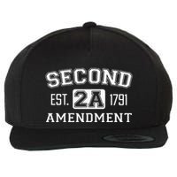 Second Amendment College University Style Wool Snapback Cap