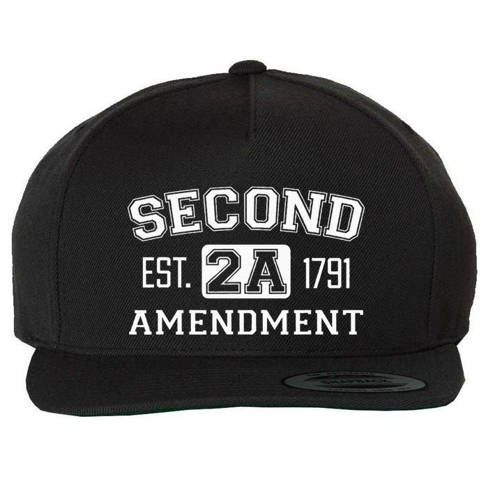 Second Amendment College University Style Wool Snapback Cap