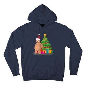 Sloth And Christmas Tree Hoodie