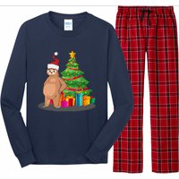 Sloth And Christmas Tree Long Sleeve Pajama Set