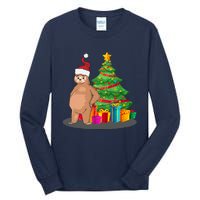 Sloth And Christmas Tree Tall Long Sleeve T-Shirt