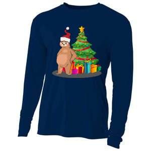 Sloth And Christmas Tree Cooling Performance Long Sleeve Crew