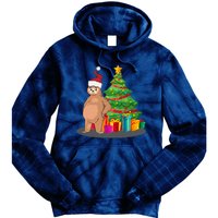 Sloth And Christmas Tree Tie Dye Hoodie