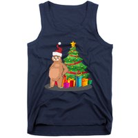 Sloth And Christmas Tree Tank Top