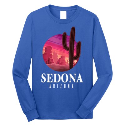 Sedona Arizona Cactus Sunset Desert Sedona Az Travels Long Sleeve Shirt
