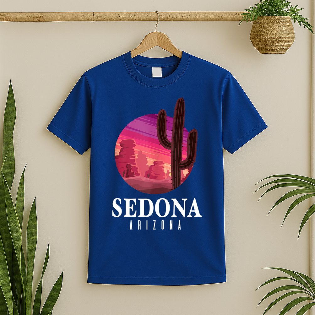 Sedona Arizona Cactus Sunset Desert Sedona Az Travels T-Shirt