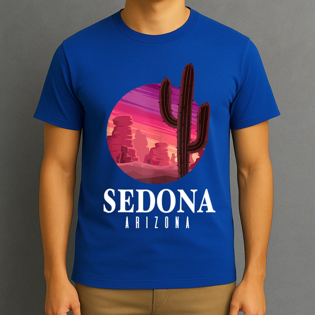 Sedona Arizona Cactus Sunset Desert Sedona Az Travels T-Shirt