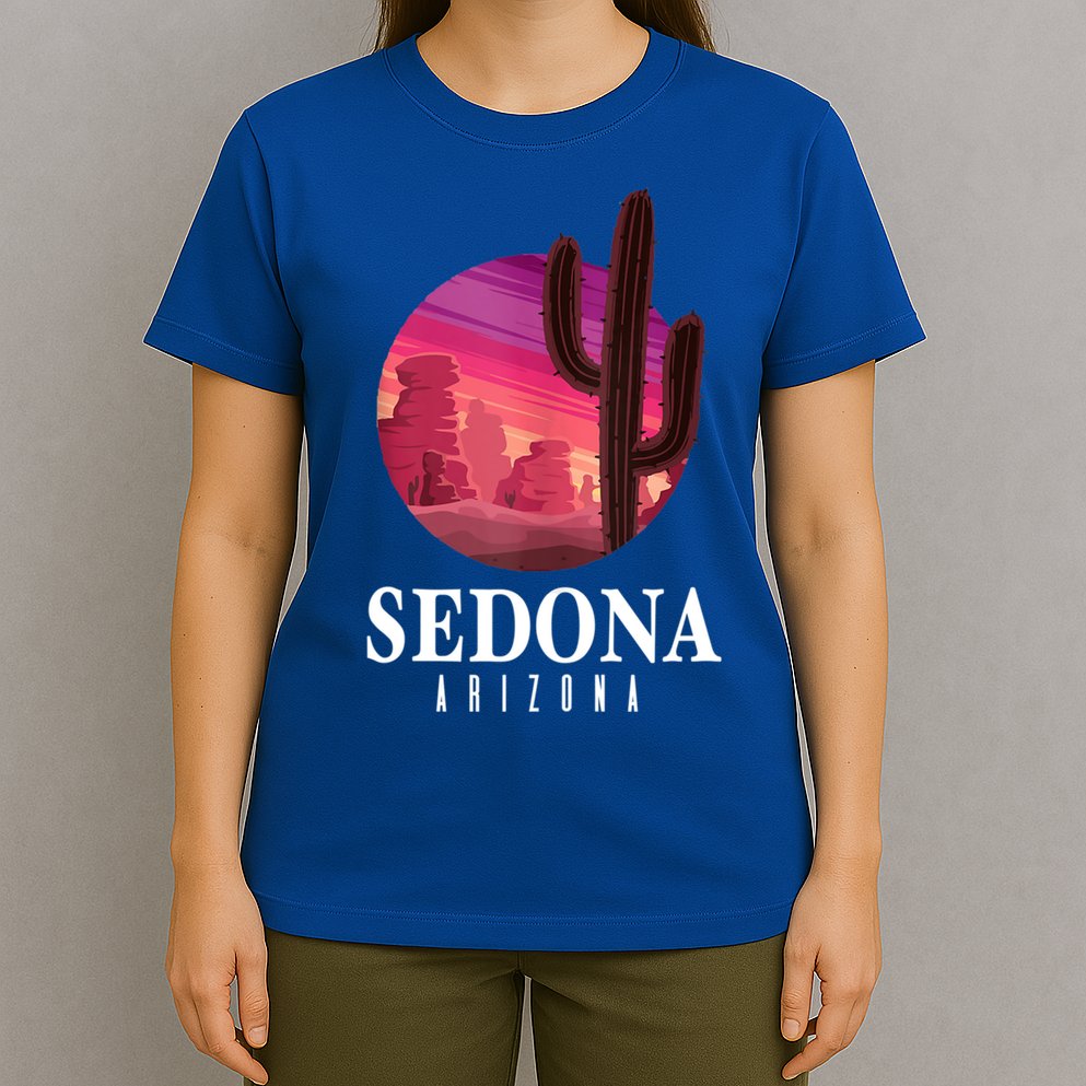 Sedona Arizona Cactus Sunset Desert Sedona Az Travels T-Shirt