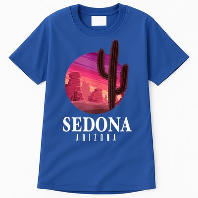 Sedona Arizona Cactus Sunset Desert Sedona Az Travels Tall T-Shirt