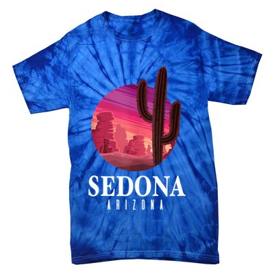 Sedona Arizona Cactus Sunset Desert Sedona Az Travels Tie-Dye T-Shirt