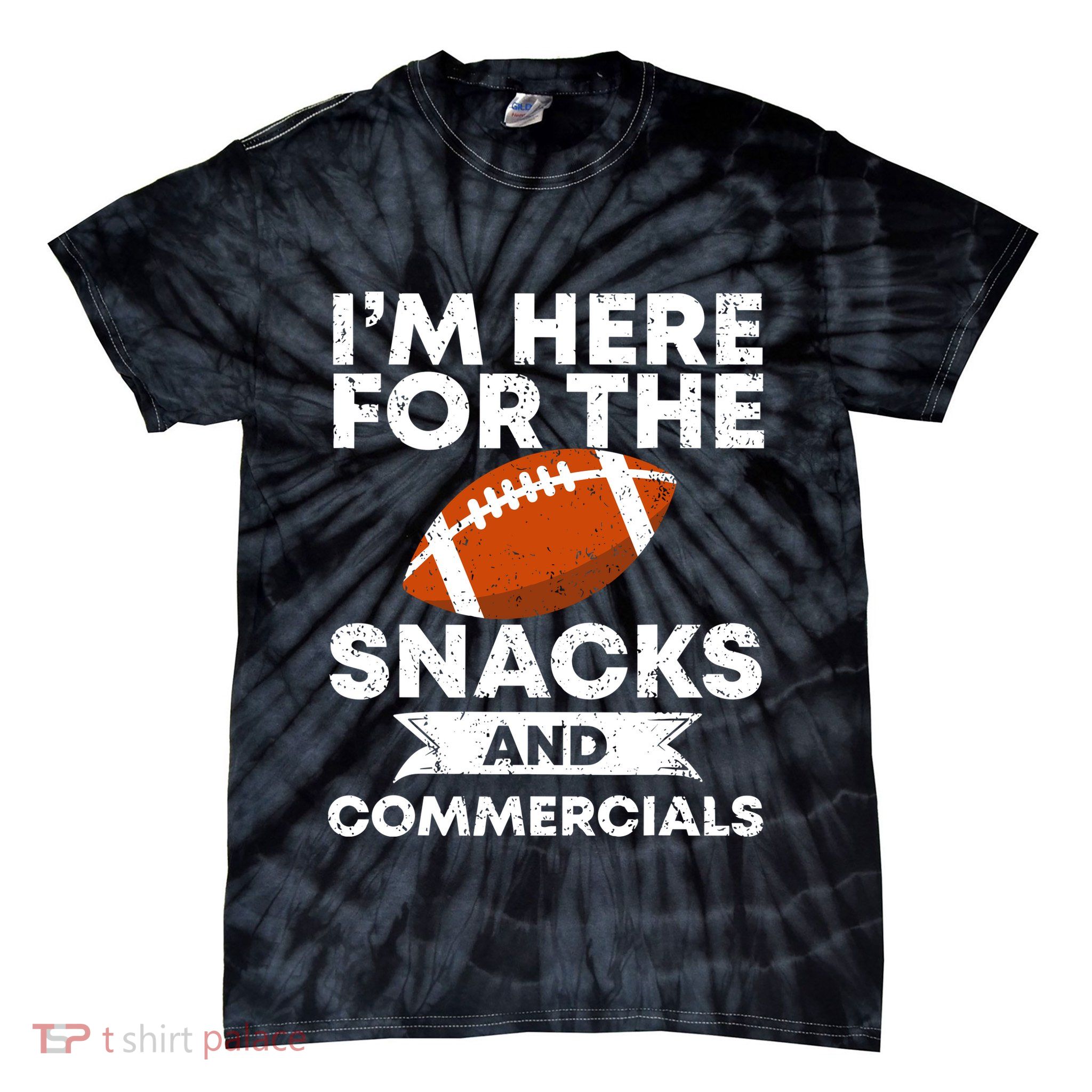 Snacks And Commercials Funny Football Bowl Tie-Dye T-Shirt
