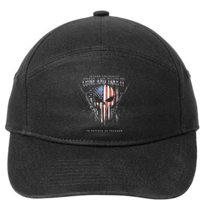 Second Amendment Come And Take It In Defense Of Freedom 7-Panel Snapback Hat