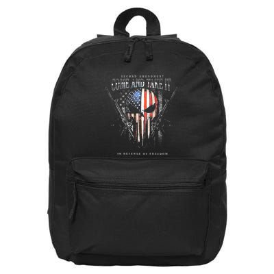 Second Amendment Come And Take It In Defense Of Freedom 16 in Basic Backpack