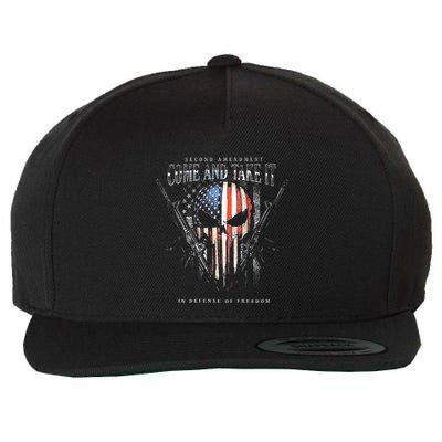 Second Amendment Come And Take It In Defense Of Freedom Wool Snapback Cap
