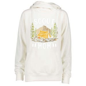 Scouting And Camping Funny Scout Mom Gift Womens Funnel Neck Pullover Hood