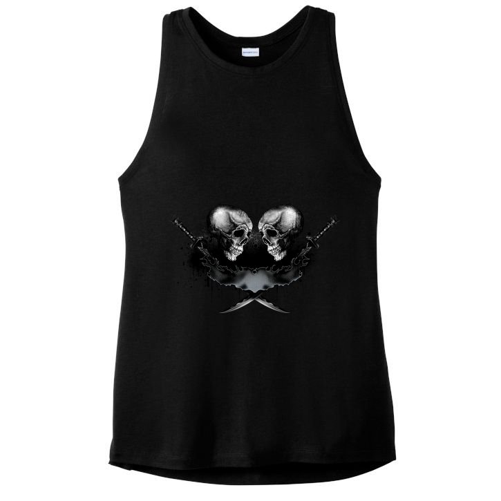 Skill And Cross Swords Ladies PosiCharge Tri-Blend Wicking Tank