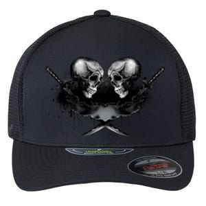 Skill And Cross Swords Flexfit Unipanel Trucker Cap