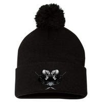 Skill And Cross Swords Pom Pom 12in Knit Beanie