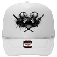 Skill And Cross Swords High Crown Mesh Back Trucker Hat