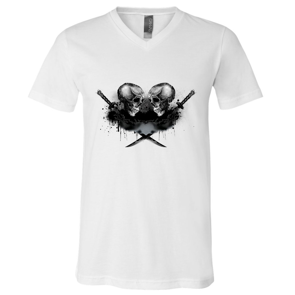 Skill And Cross Swords V-Neck T-Shirt