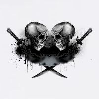 Skill And Cross Swords Button