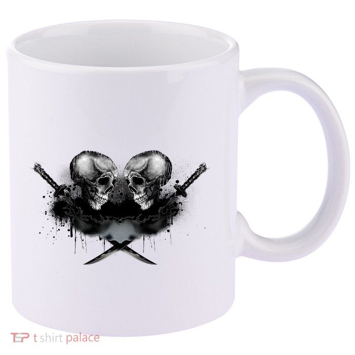 Skill And Cross Swords 11oz C Handle Ceramic Mug