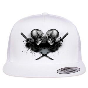 Skill And Cross Swords Flat Bill Trucker Hat