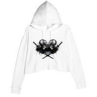 Skill And Cross Swords Crop Fleece Hoodie
