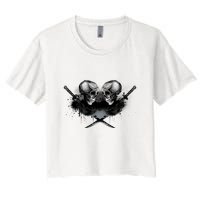 Skill And Cross Swords Crop Top