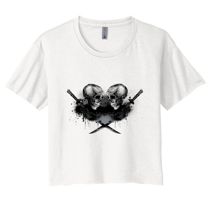 Skill And Cross Swords Crop Top