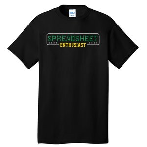 Spreadsheet Accountant CPA Fun Bookkeeper Funny Gift T Tall T-Shirt