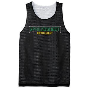 Spreadsheet Accountant CPA Fun Bookkeeper Funny Gift T Mesh Reversible Basketball Jersey Tank