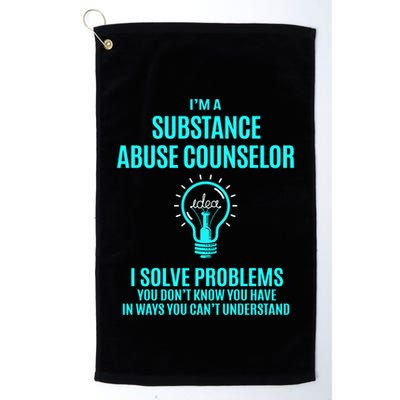 Substance Abuse Counselor I Solve Problems Gift Golf Towel