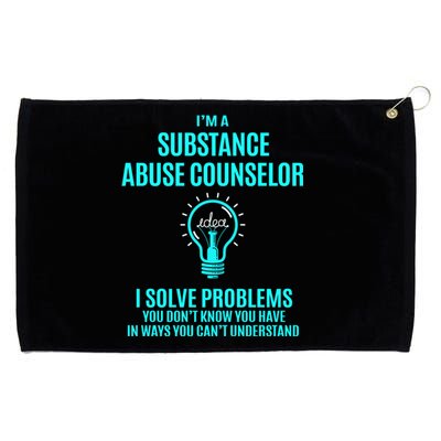 Substance Abuse Counselor I Solve Problems Gift Grommeted Golf Towel