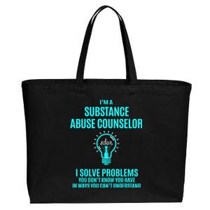 Substance Abuse Counselor I Solve Problems Gift Cotton Canvas Jumbo Tote