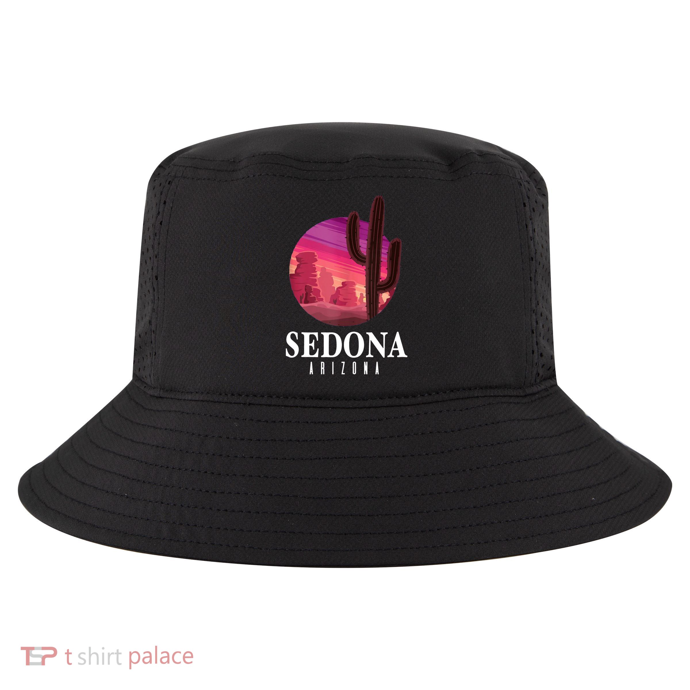 Sedona Arizona Cactus Sunset Desert Sedona Az Travels Cool Comfort Performance Bucket Hat