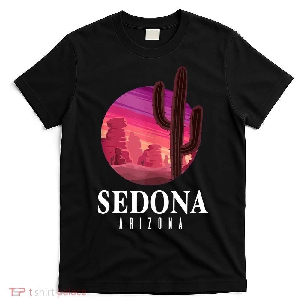Sedona Arizona Cactus Sunset Desert Sedona Az Travels T-Shirt
